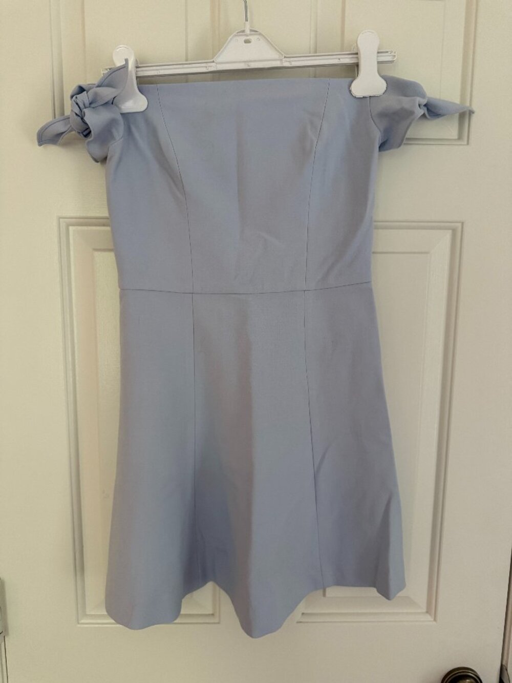 French Connection off shoulder light blue dress size 6